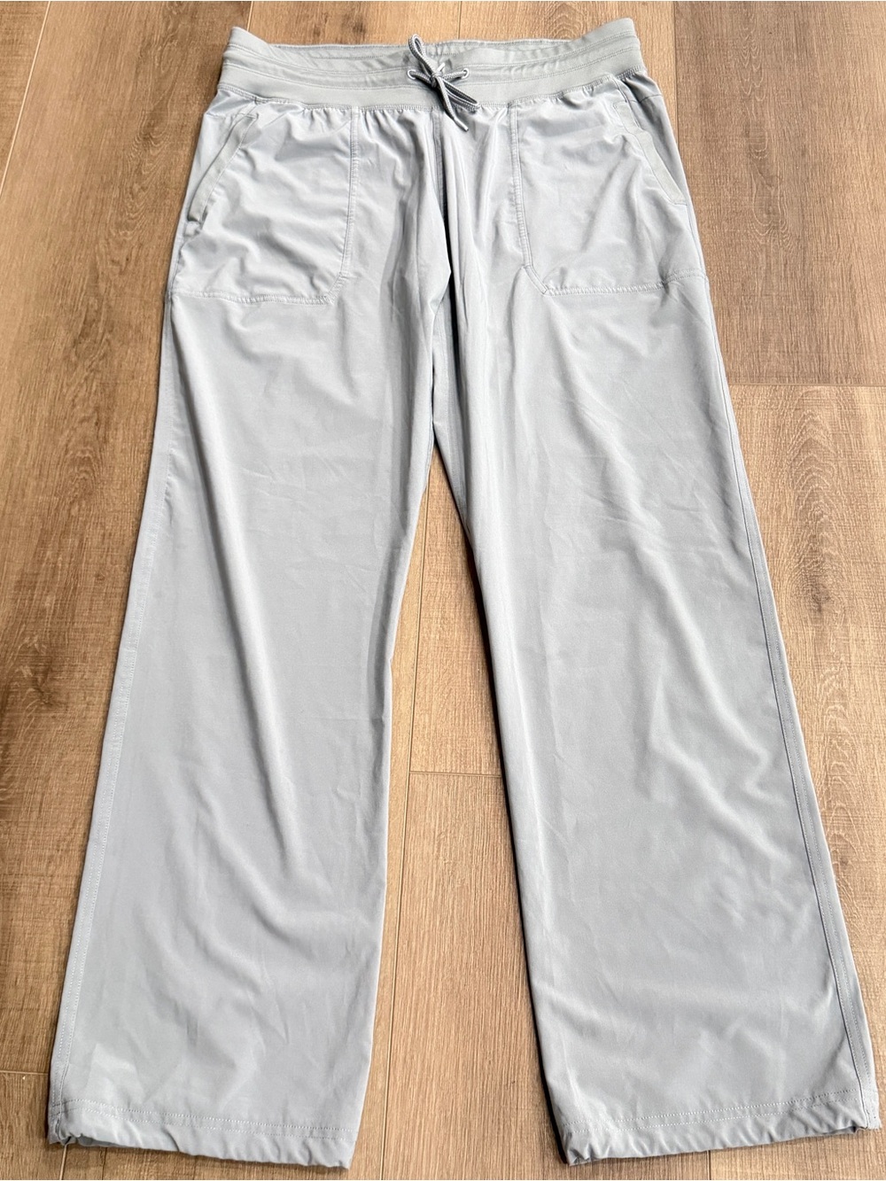 Free Fly Pull On Gray Pants Athletic Joggers Casual Wide Leg Men’s XL Drawstring